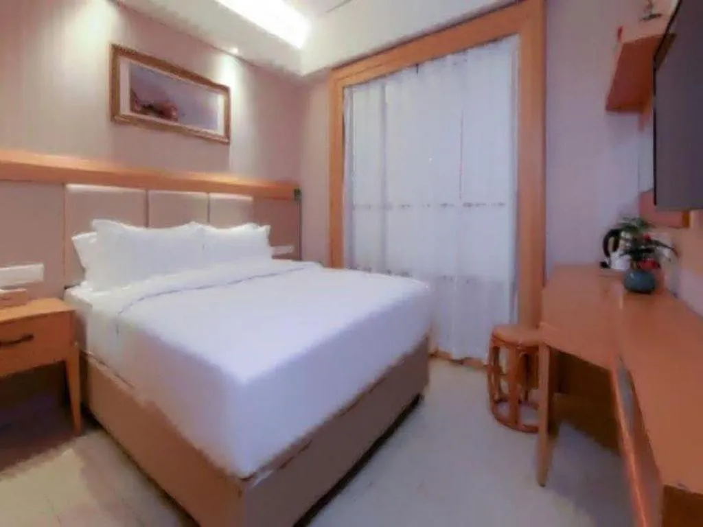 Bed in GreenTree Alliance Hotel Shenzhen Futian District Xiangmi Lake Xiangmei Mountain Metro Station
