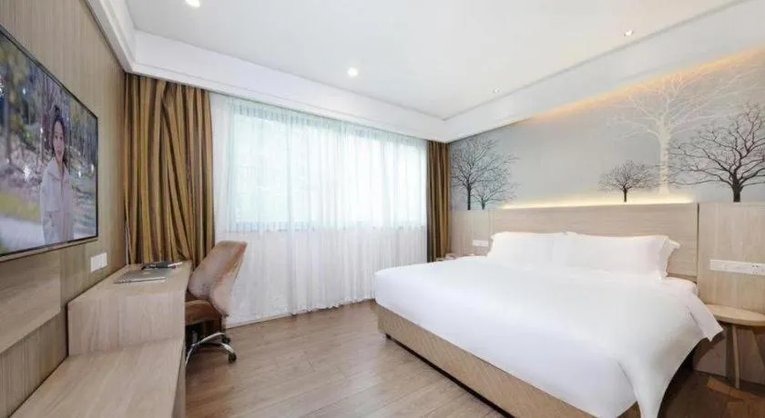 Bed in GreenTree Alliance Hotel Shenzhen Nanshan District Nantou Ancient City Majialong