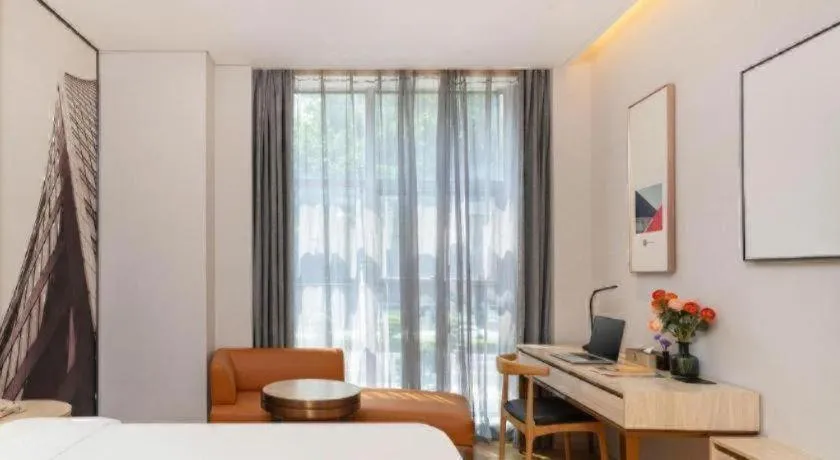 Bed in GreenTree Eastern Hotel Shenzhen Nanshan District Qianhai Free Trade Zone Lilin Metro Station