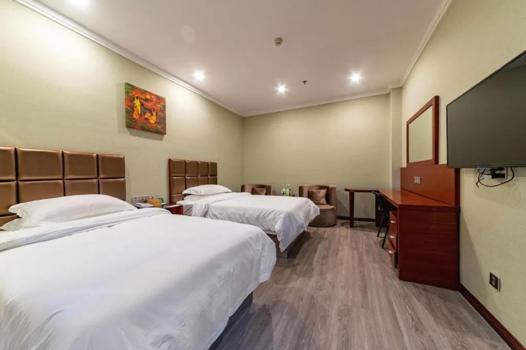 Bed in GreenTree Alliance Hotel Yancheng Engineering College Dayangwan Scenic Area