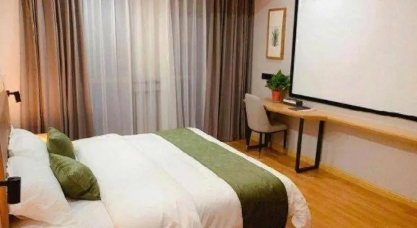 Bed in GreenTree Inn Jiangsu Huai'an Qiangjiangpu District Shuidukou Avenue