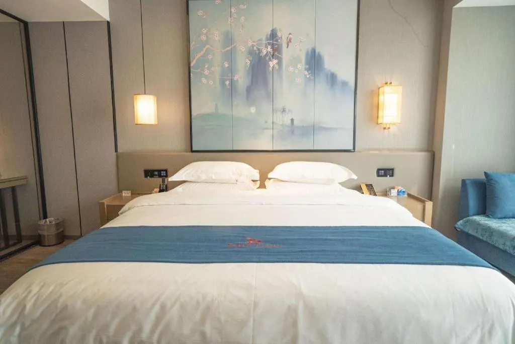 Bed in GreenTree Eastern Hotel Changge Yiwu City