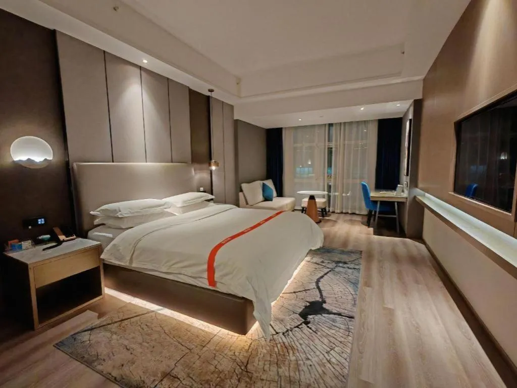 Bed in GreenTree Eastern Hotel Changge Yiwu City