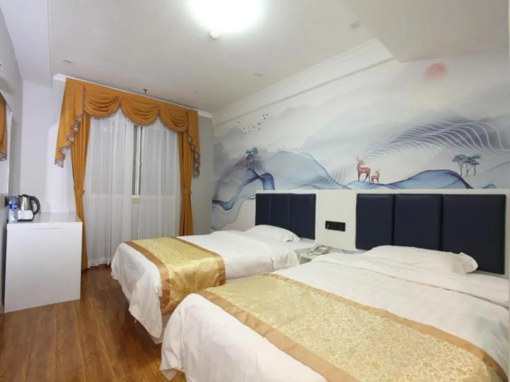 Bed in Shell Hotel Huaibei Jinying Plaza Long Distance Bus Station