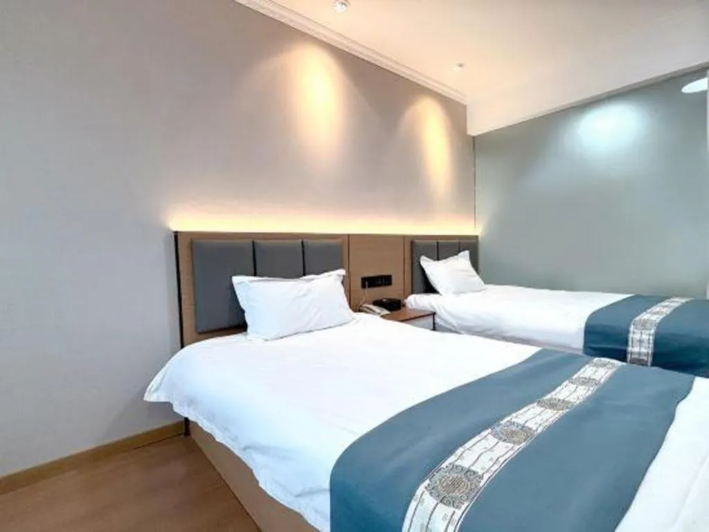 Bed in Shell Hotel Huaibei Jinying Plaza Long Distance Bus Station