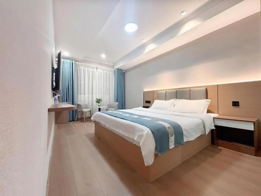 Bed in Shell Hotel Huaibei Jinying Plaza Long Distance Bus Station