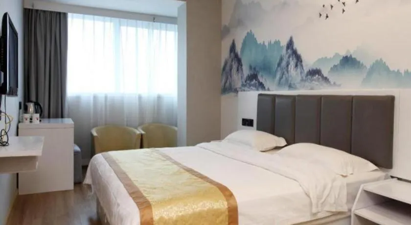 Bed in Shell Hotel Huaibei Jinying Plaza Long Distance Bus Station