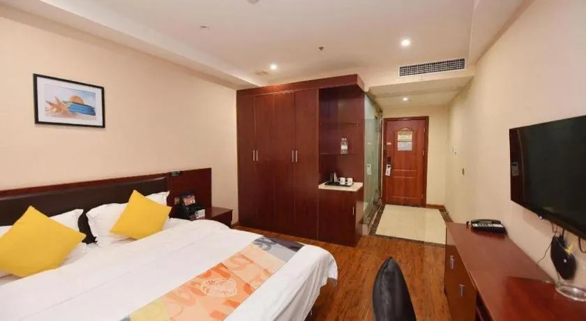 Bed in Shell Hotel Huainan Shou County Passenger Station Yaohai Grand Market