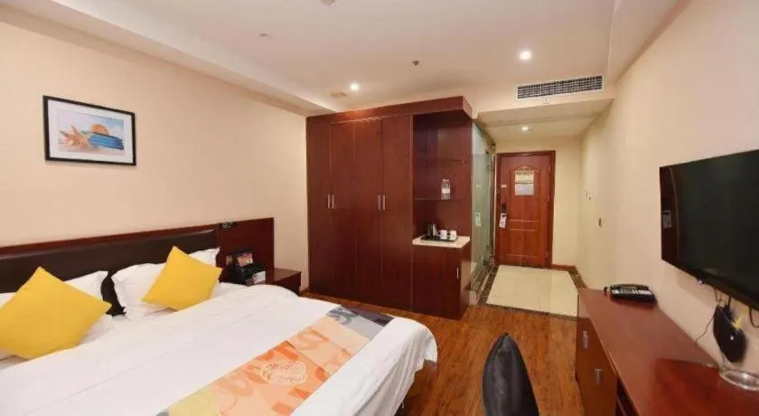 Bed in Shell Hotel Huainan Shou County Passenger Station Yaohai Grand Market