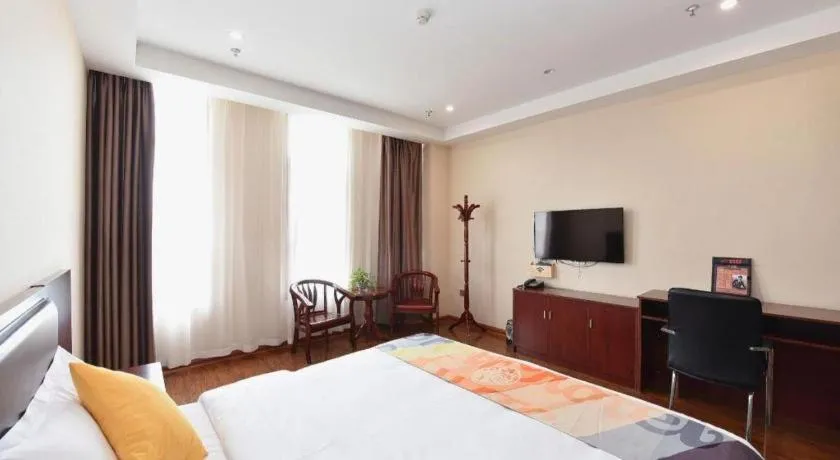 Bed in Shell Hotel Huainan Shou County Passenger Station Yaohai Grand Market