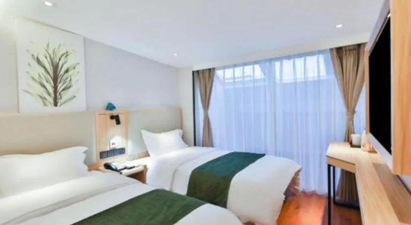 Bed in GreenTree Inn Express Beijing Dongcheng District Beixinqiao Metro Station Gui Street