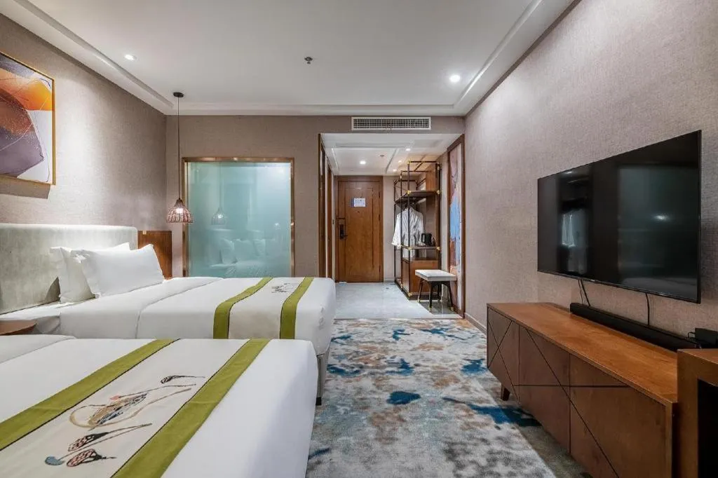 Bed in Xiangsu Boang Hotel