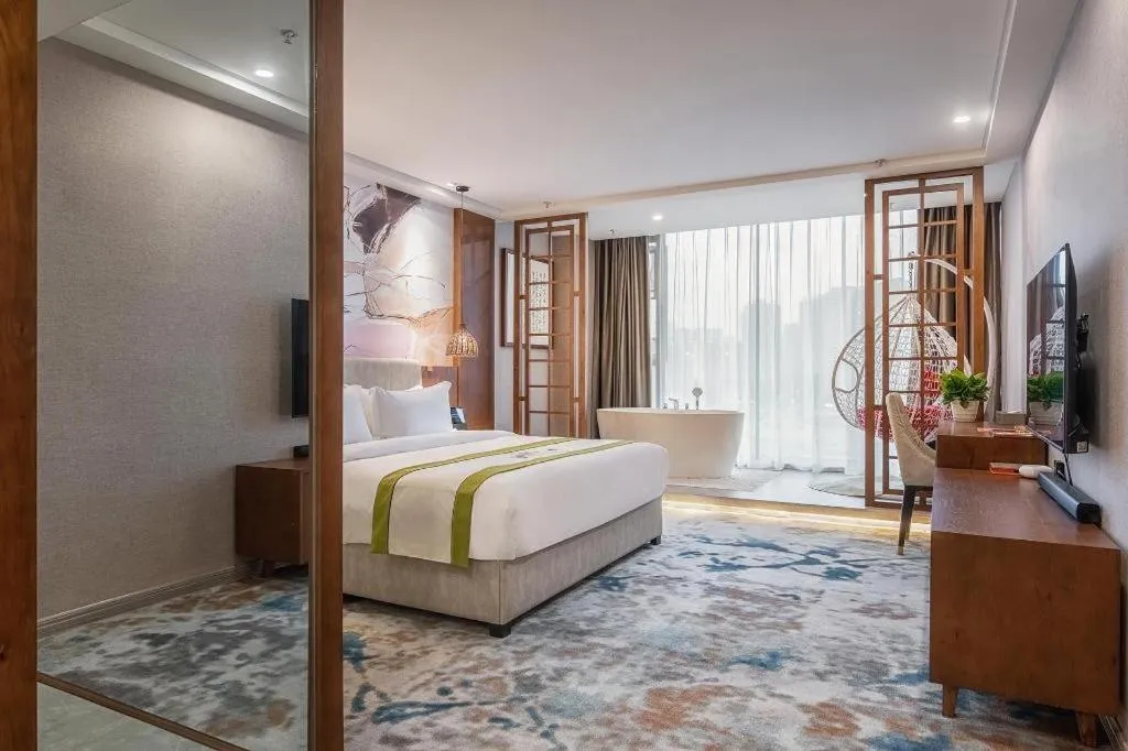 Bed in Xiangsu Boang Hotel