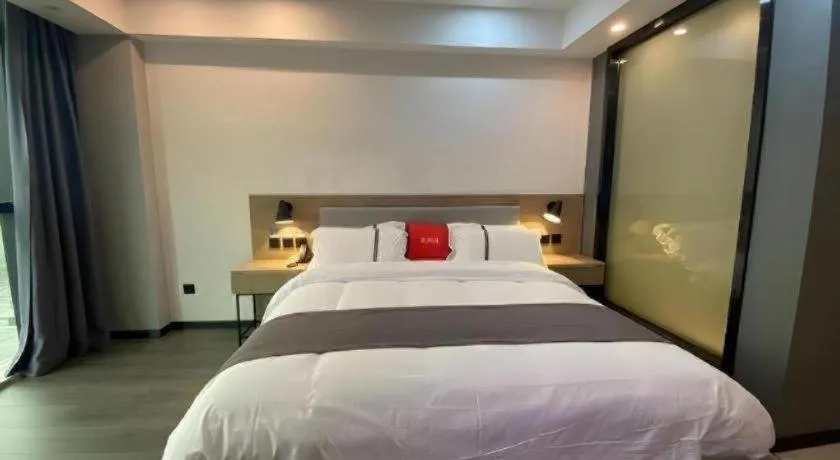 Bed in Thank Inn Jiangxi Nanchang Anyi County Fenghuangshan Industrial Park