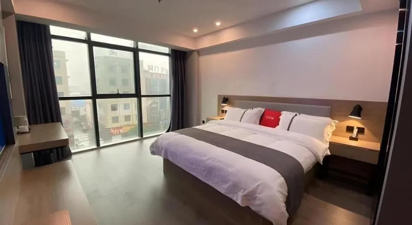 Bed in Thank Inn Jiangxi Nanchang Anyi County Fenghuangshan Industrial Park