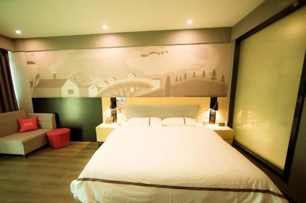 Bed in Thank Inn Jiangxi Nanchang Anyi County Fenghuangshan Industrial Park