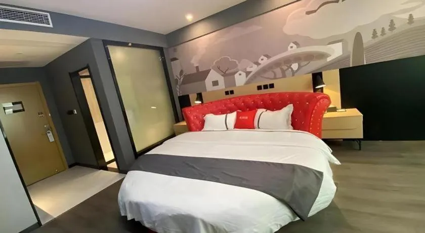 Bed in Thank Inn Jiangxi Nanchang Anyi County Fenghuangshan Industrial Park
