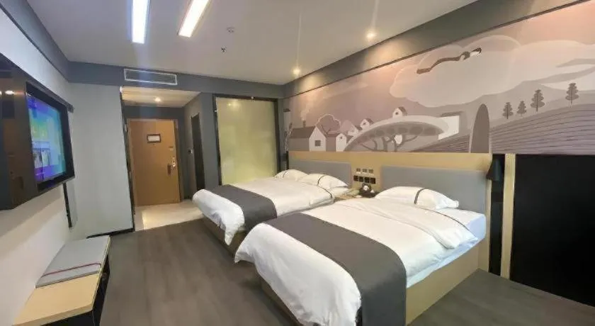 Bed in Thank Inn Jiangxi Nanchang Anyi County Fenghuangshan Industrial Park