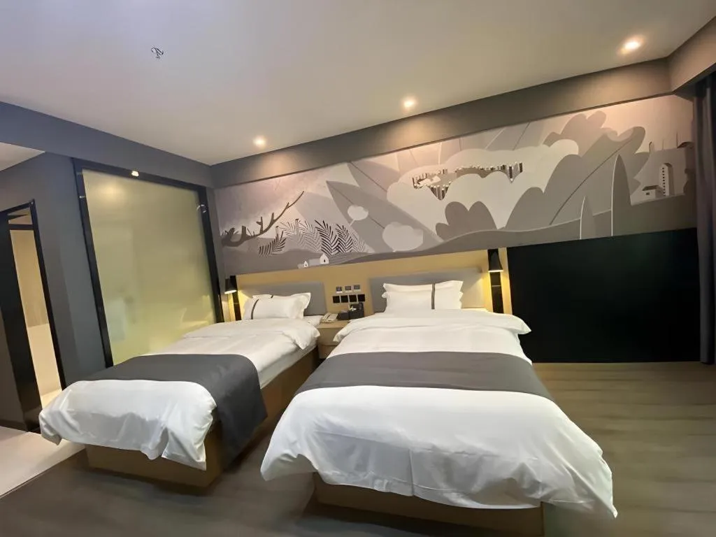 Bed in Thank Inn Jiangxi Nanchang Anyi County Fenghuangshan Industrial Park