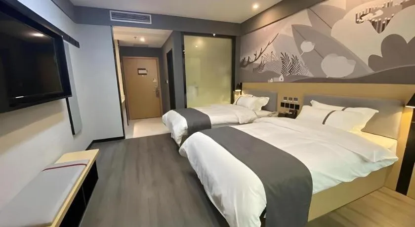 Bed in Thank Inn Jiangxi Nanchang Anyi County Fenghuangshan Industrial Park