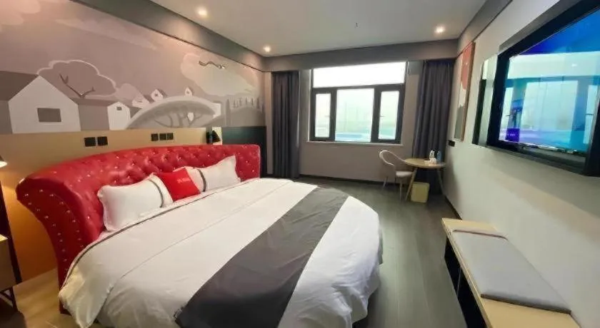 Bed in Thank Inn Jiangxi Nanchang Anyi County Fenghuangshan Industrial Park