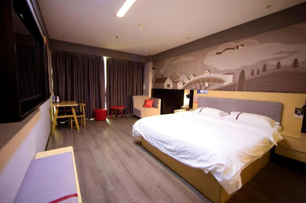 Bed in Thank Inn Jiangxi Nanchang Anyi County Fenghuangshan Industrial Park