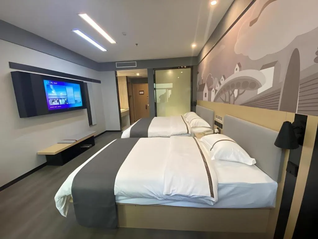 Bed in Thank Inn Jiangxi Nanchang Anyi County Fenghuangshan Industrial Park