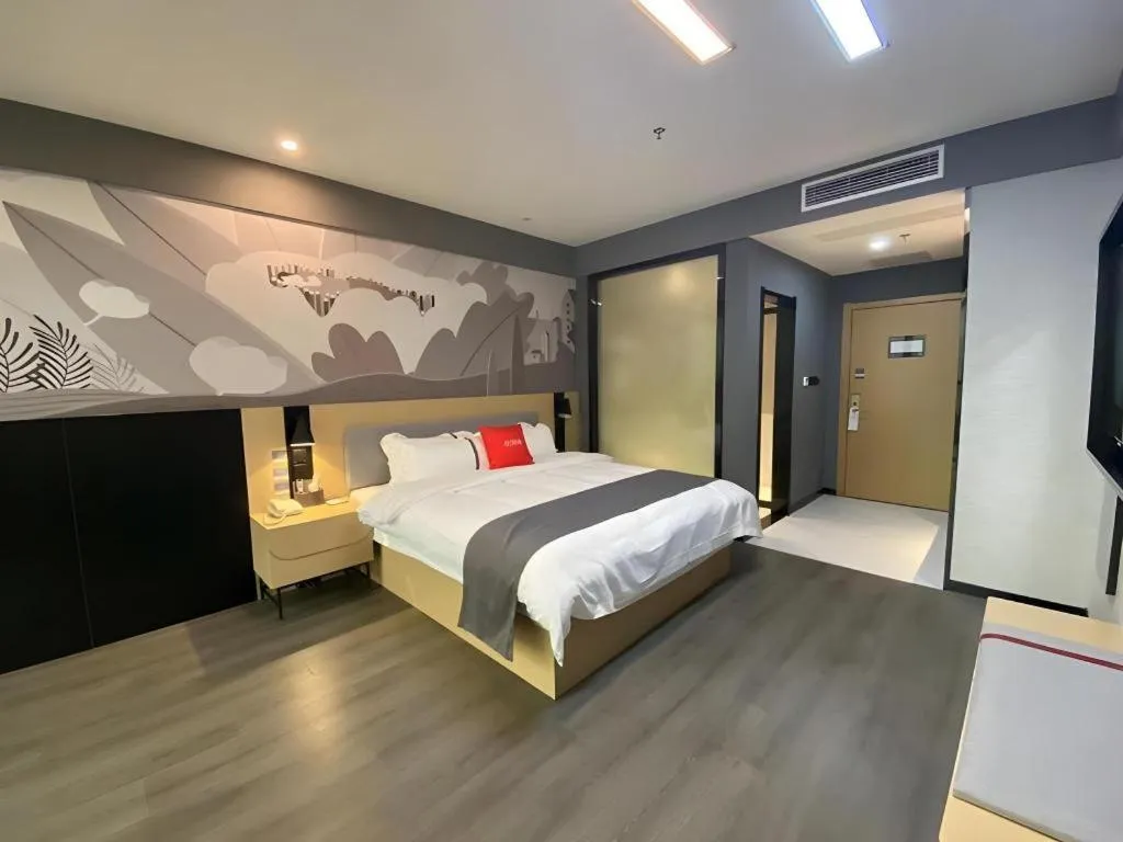 Bed in Thank Inn Jiangxi Nanchang Anyi County Fenghuangshan Industrial Park