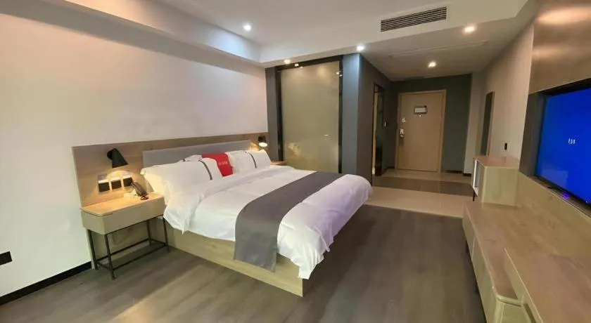 Bed in Thank Inn Jiangxi Nanchang Anyi County Fenghuangshan Industrial Park