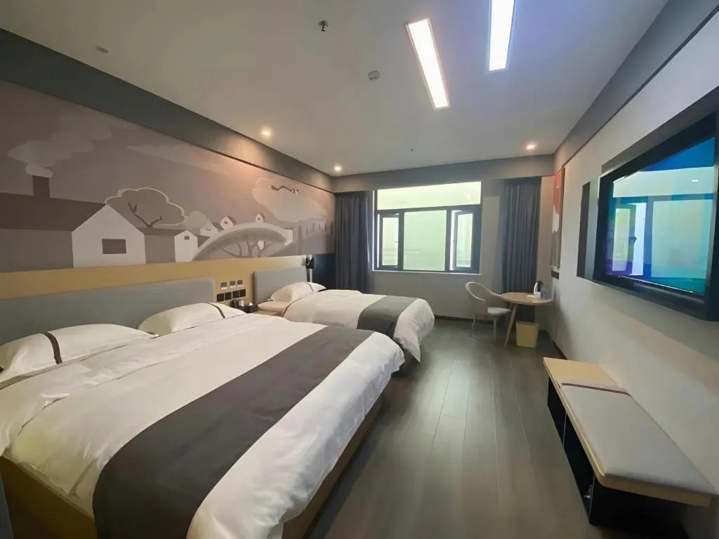 Bed in Thank Inn Jiangxi Nanchang Anyi County Fenghuangshan Industrial Park