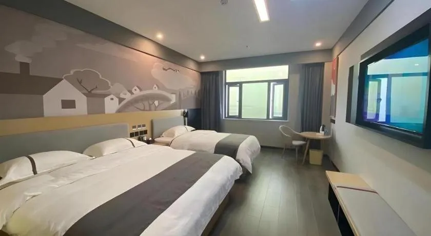 Bed in Thank Inn Jiangxi Nanchang Anyi County Fenghuangshan Industrial Park