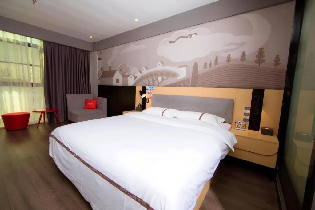 Bed in Thank Inn Jiangxi Nanchang Anyi County Fenghuangshan Industrial Park