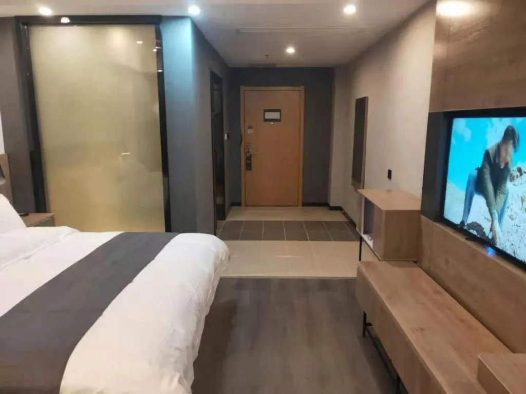 Bed in Thank Inn Jiangxi Nanchang Anyi County Fenghuangshan Industrial Park