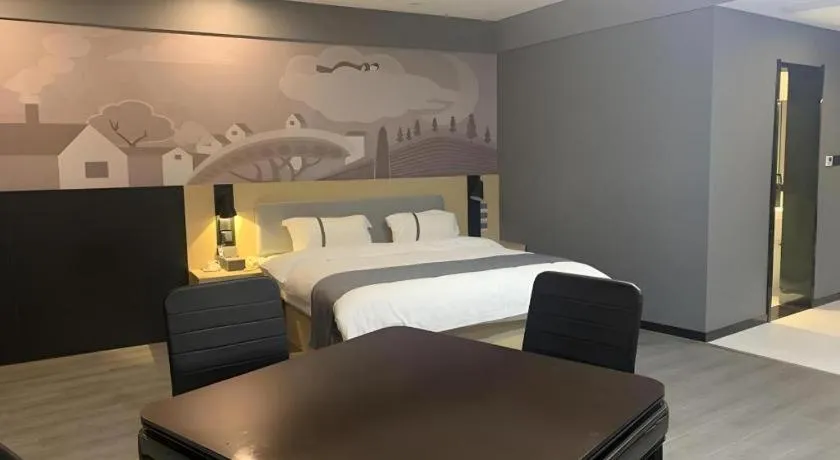 Bed in Thank Inn Jiangxi Nanchang Anyi County Fenghuangshan Industrial Park