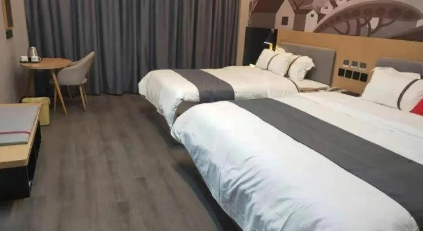 Bed in Thank Inn Jiangxi Nanchang Anyi County Fenghuangshan Industrial Park