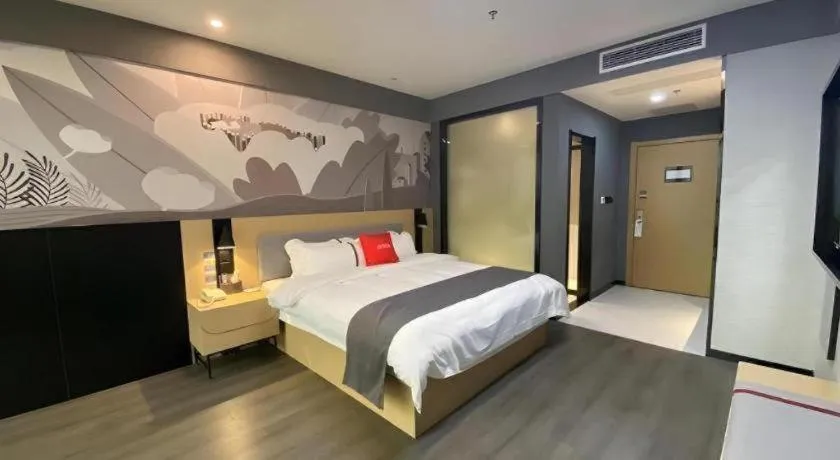 Bed in Thank Inn Jiangxi Nanchang Anyi County Fenghuangshan Industrial Park