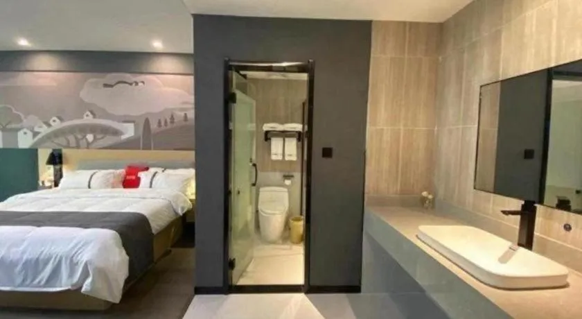 Bed in Thank Inn Jiangxi Nanchang Anyi County Fenghuangshan Industrial Park