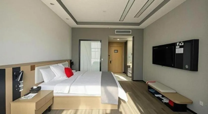 Bed in Thank Inn Guizhou Bijie Qianxi County High-Speed Railway Station