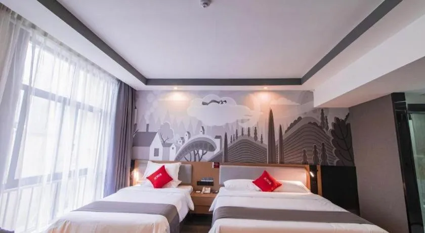 Bed in Thank Inn Guizhou Bijie Qianxi County High-Speed Railway Station