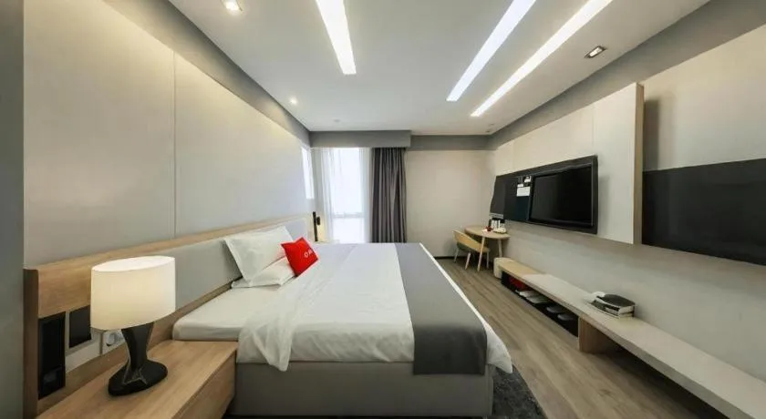 Bed in Thank Inn Guizhou Bijie Qianxi County High-Speed Railway Station