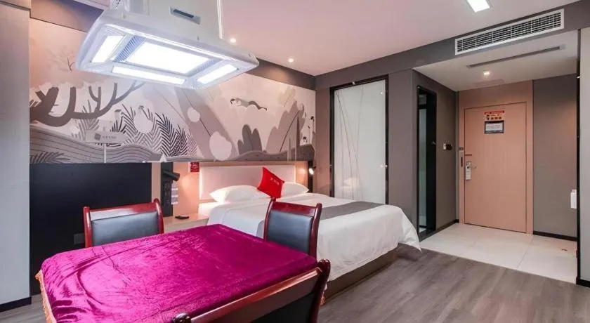 Bed in Thank Inn Guizhou Bijie Qianxi County High-Speed Railway Station