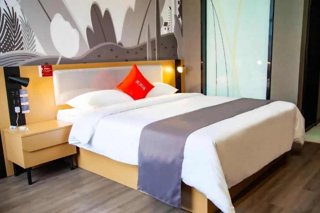 Bed in Thank Inn Guizhou Bijie Qianxi County High-Speed Railway Station