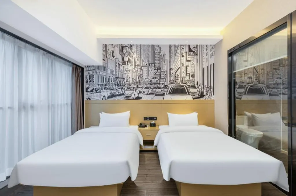 Bed in City Comfort Inn Yunfu Xinxing Juncheng Plaza