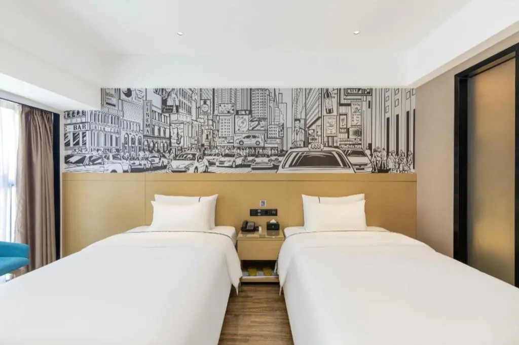 Bed in City Comfort Inn Yunfu Xinxing Juncheng Plaza