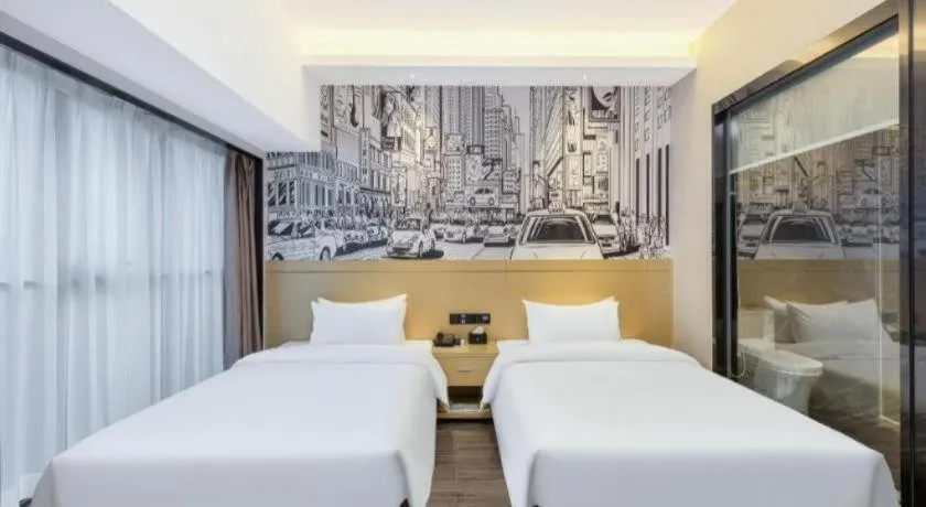 Bed in City Comfort Inn Yunfu Xinxing Juncheng Plaza