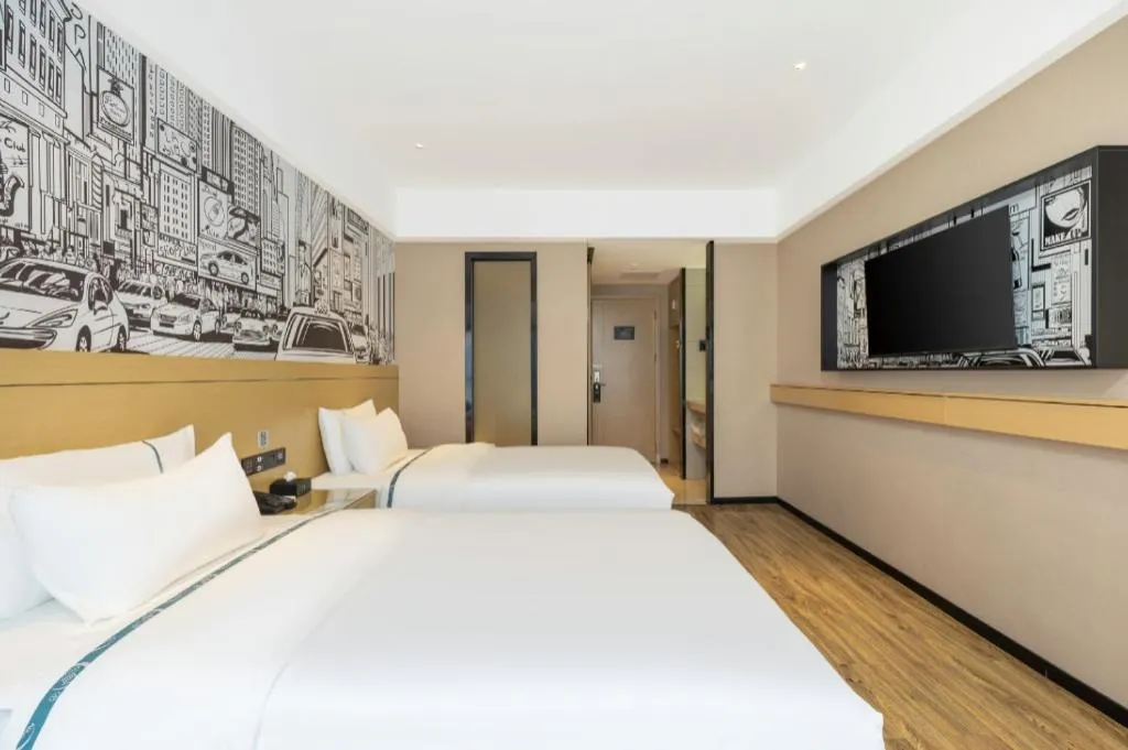 Bed in City Comfort Inn Yunfu Xinxing Juncheng Plaza