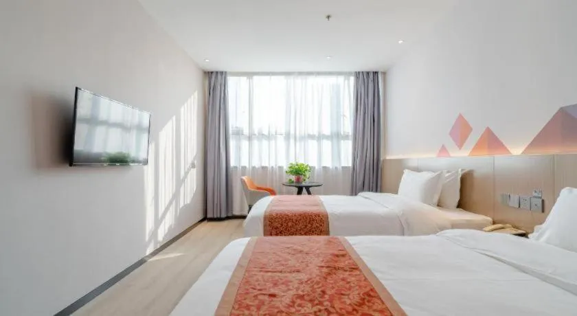 Bed in Borrman Hotel Hefei Yaohai Wanda Linquan East Road