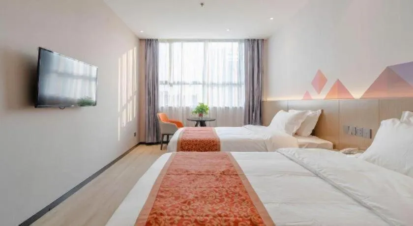 Bed in Borrman Hotel Hefei Yaohai Wanda Linquan East Road