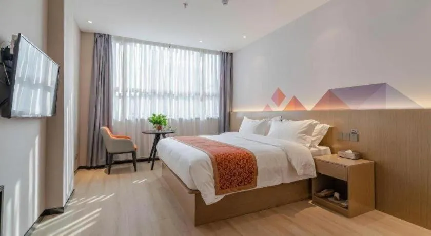 Bed in Borrman Hotel Hefei Yaohai Wanda Linquan East Road