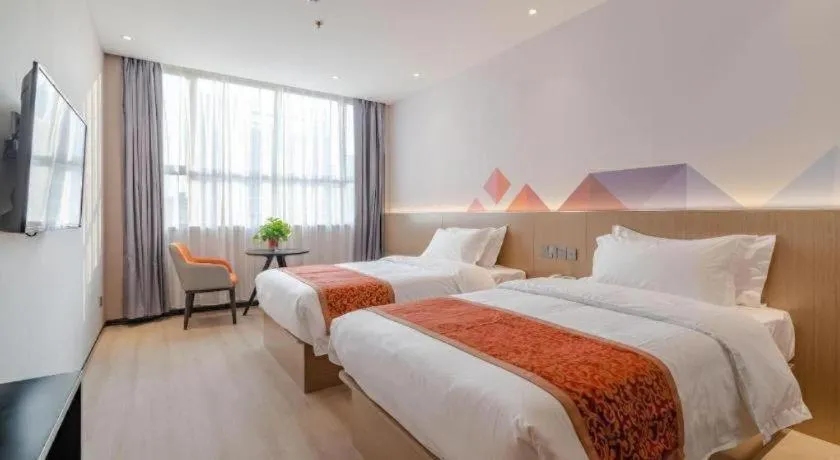 Bed in Borrman Hotel Hefei Yaohai Wanda Linquan East Road